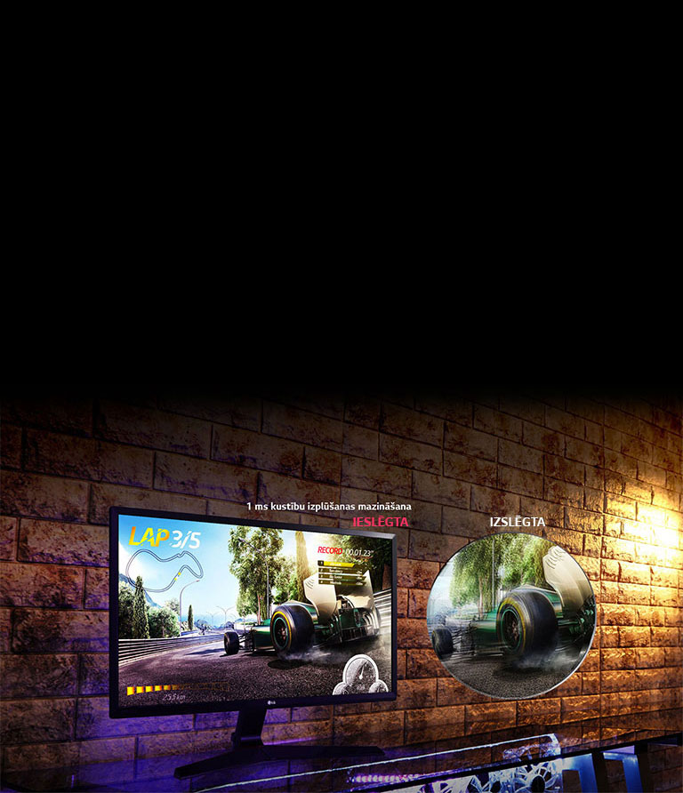 IPS spēļu monitors ar 1 ms kustību izplūšanas2