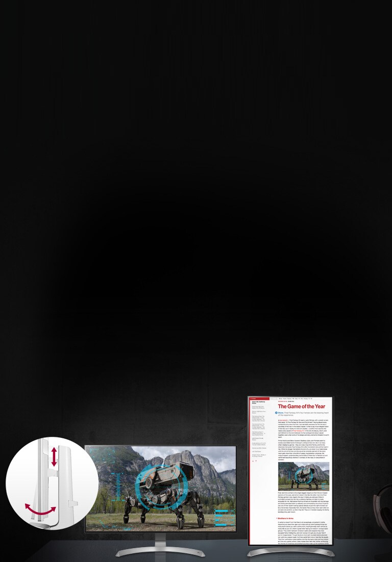 Ergonomisko statīvu var viegli regulēt un pagriezt2