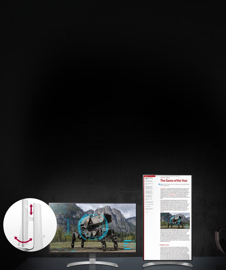 Ergonomisko statīvu var viegli regulēt un pagriezt2