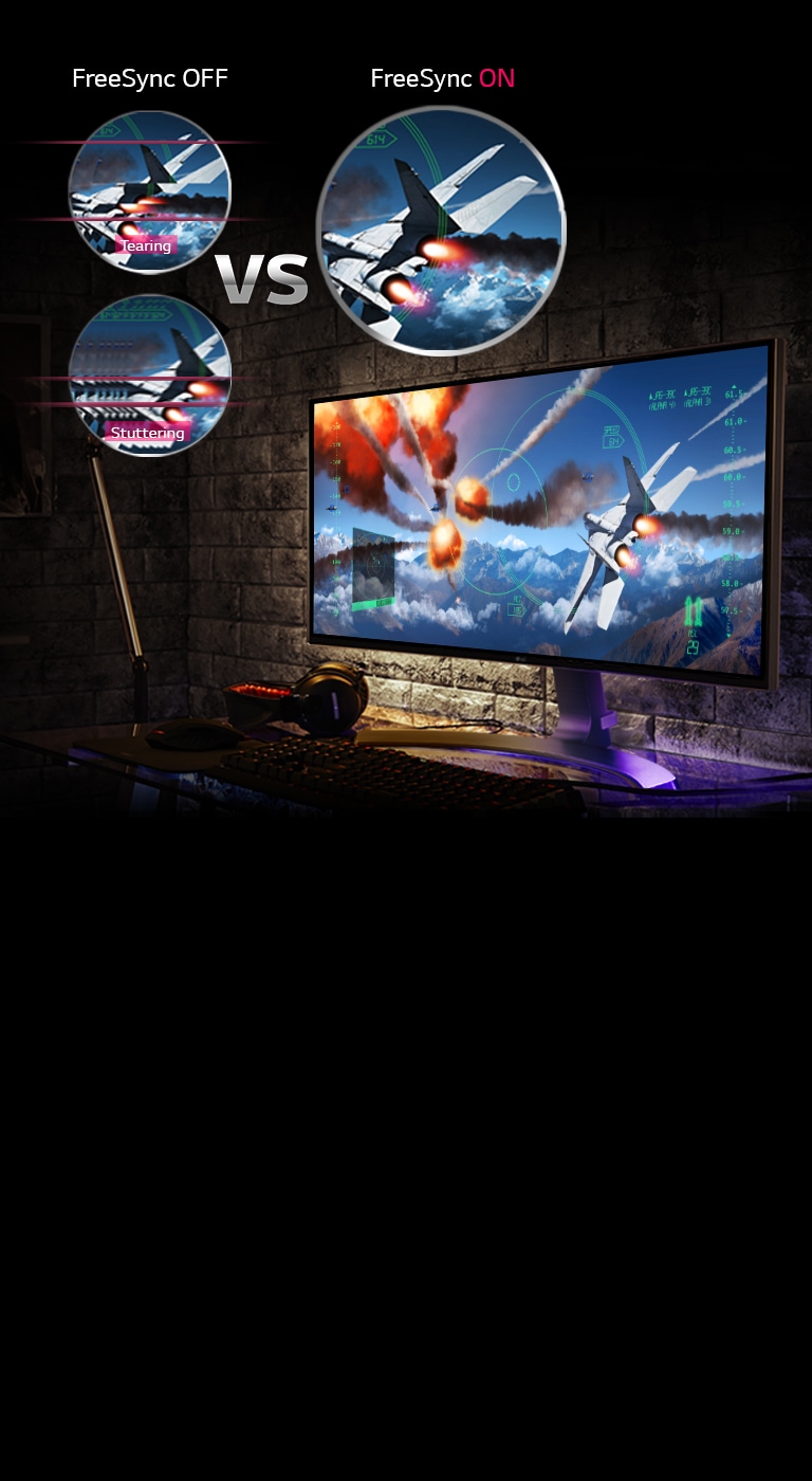 Skaidrs, spilgts spēļu attēlojums ar FreeSync2