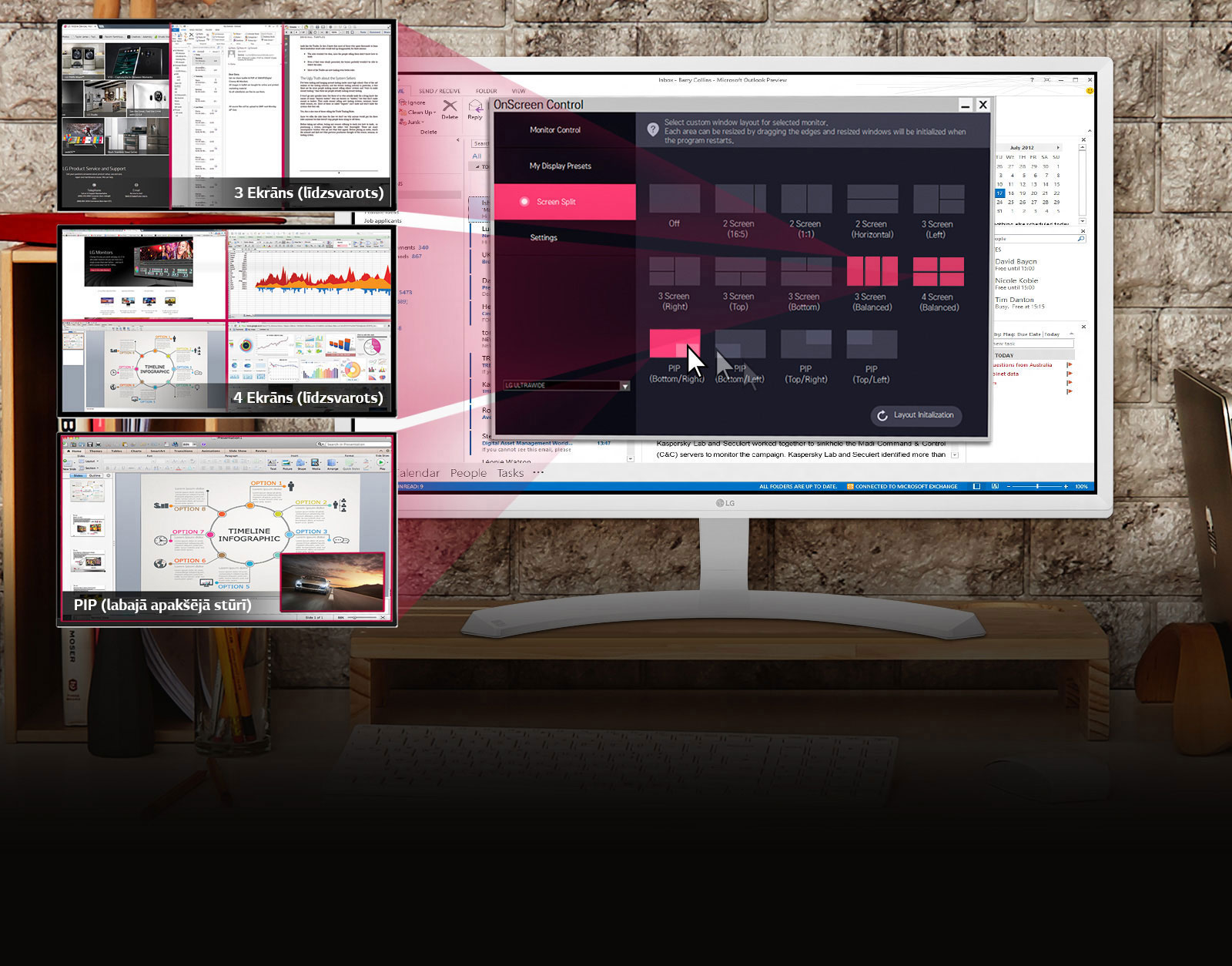 Pielāgota darba virsma vairāku uzdevumu pildīšanai1