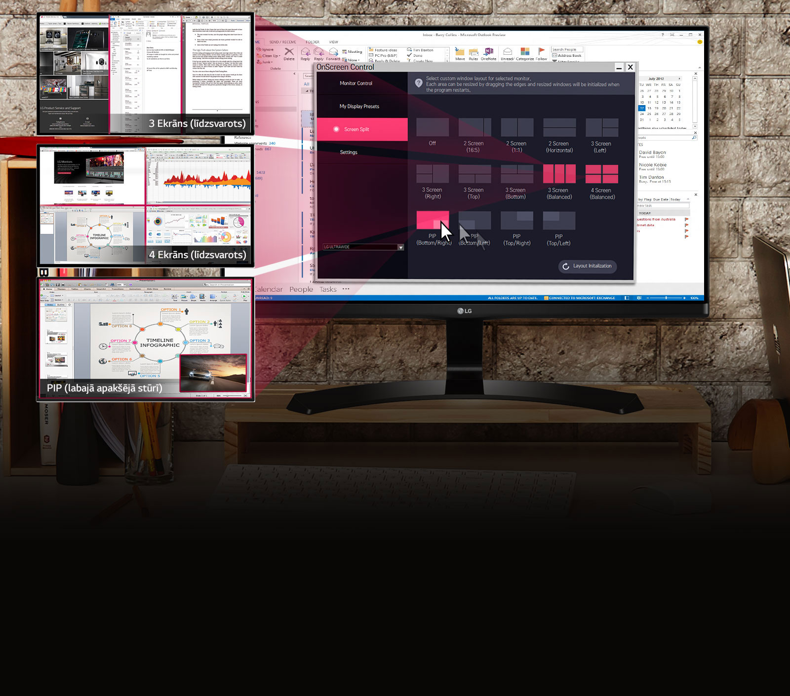 Pielāgota darba virsma vairāku uzdevumu pildīšanai1