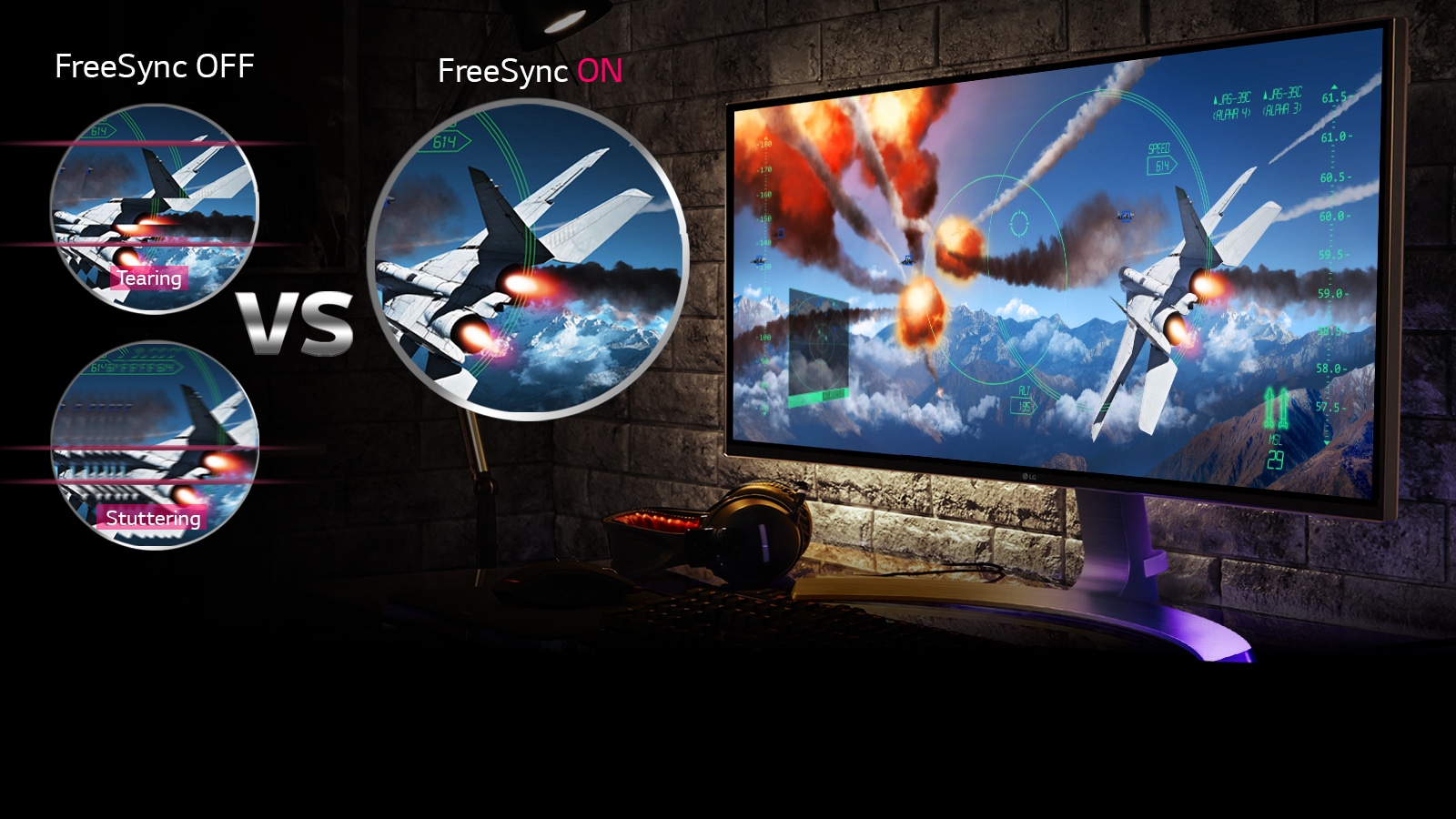 Skaidrs, spilgts spēļu attēlojums ar FreeSync1