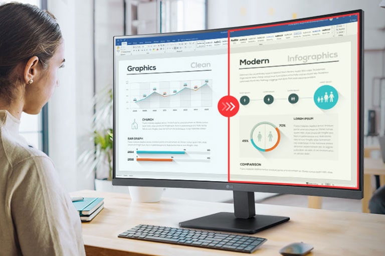 Salīdzinošs attēls ar labo pusi lasīšanas režīmā un kreiso pusi bez lasīšanas režīma piemērošanas.