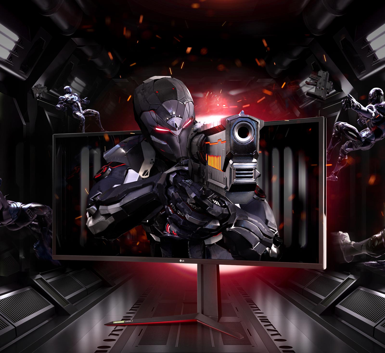 LG UltraGear™ ir aprīkots ar daudzām iespējām — tam ir Nano IPS un VESA DisplayHDR™ 600 krāsu atveidei, IPS 1 ms (GtG) un virstaktēti 160 Hz ātrumam, saderība ar G-SYNC® un Sphere Lighting 2.0 labākai spēlēšanai.