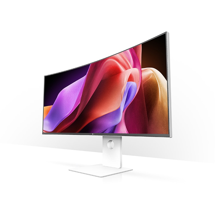 UltraFine monitora priekšskats ar tā aizpildījuma attēlu uz tā.