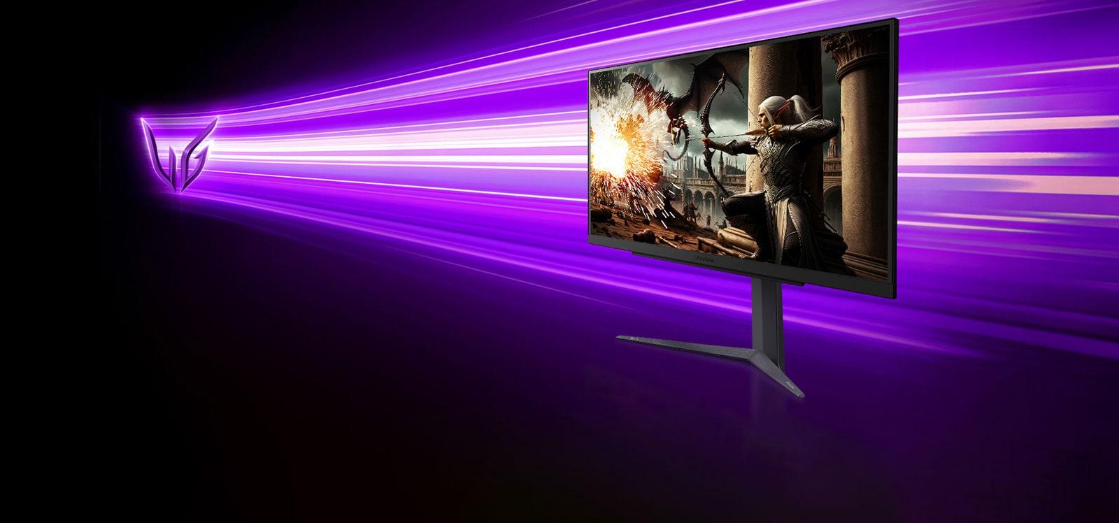 Sāna skats loka šāvēju spēlē monitora ekrānā.