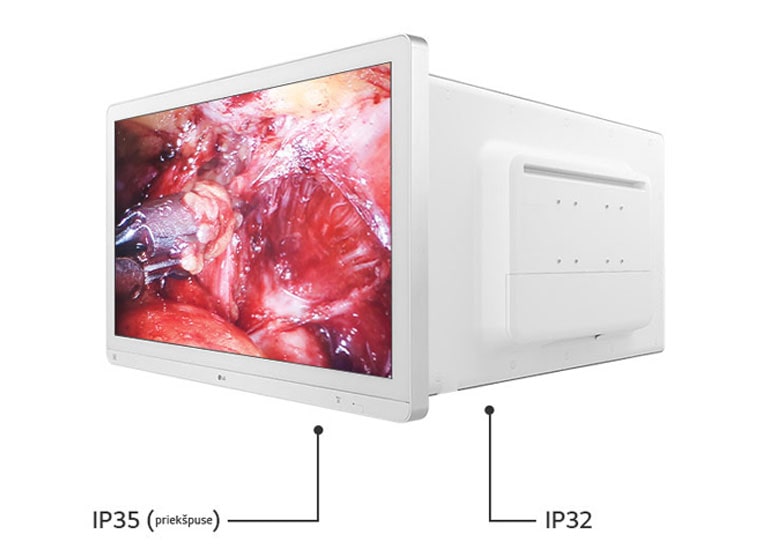 Putekļu un ūdens izturīgs IP35 (priekšpuse) / IP32 (korpuss, izņemot priekšpusi)