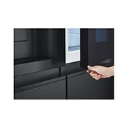 LG Side-by-Side ledusskapis | augstums 1.79m | platums 92.8cm | 628L | Melns | D klase | DoorCooling+™ | InstaView™, hidden button, GSXE90EVDD, thumbnail 11