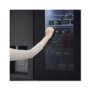 LG Side-by-Side ledusskapis | augstums 1.79m | platums 92.8cm | 628L | Melns | D klase | DoorCooling+™ | InstaView™, insta view lights on, GSXE90EVDD, thumbnail 13