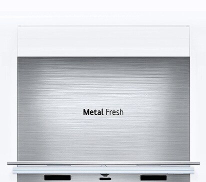 Metāliskā Metal Fresh paneļa priekšskats ar logotipu “Metal Fresh”. 