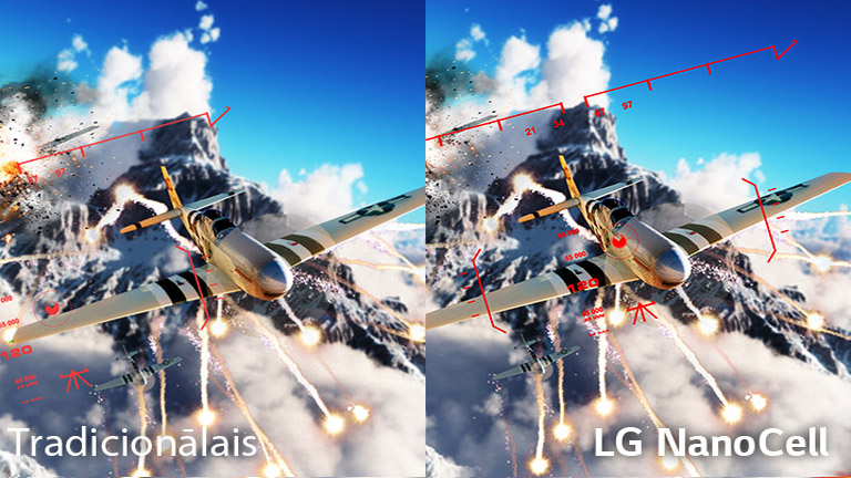 Cīņu spēles aina ar lidmašīnu