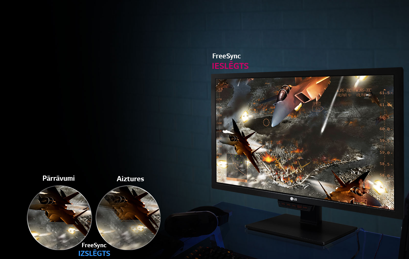 Tehnoloģija AMD FreeSync™ <br>1