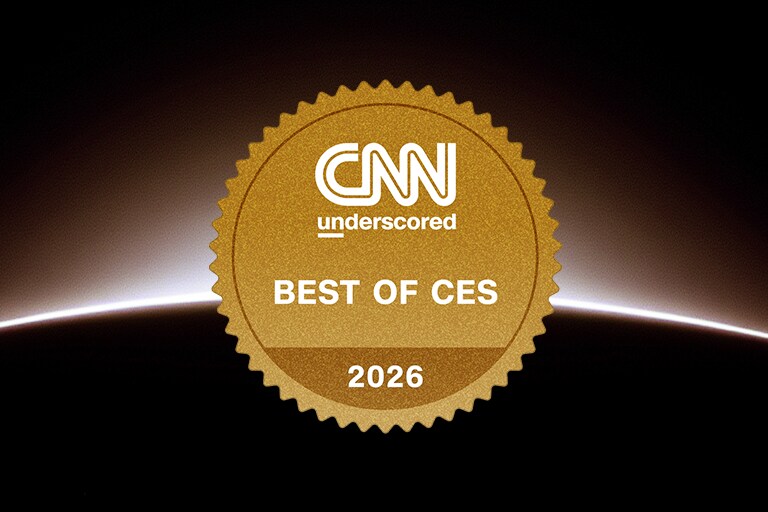 LG OLED evo AI W6 Wallpaper TV ir atzīts par CNN Underscored labāko CES 2026 produktu, pamatojoties uz kopējo attēla kvalitāti, dizainu un inovācijām.