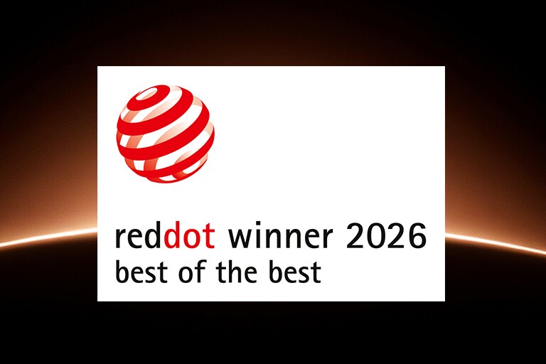 LG OLED evo AI W6 Wallpaper TV ir atzīts par Red Dot Design 2026.&nbsp;gada labāko modeli kategorijā „Best of the Best".
