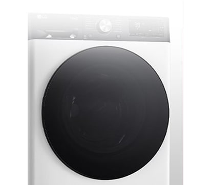 Attēls, kurā redzama veļas mazgājamā mašīna ar skaidri izteiktām rūdīta stikla durvīm.