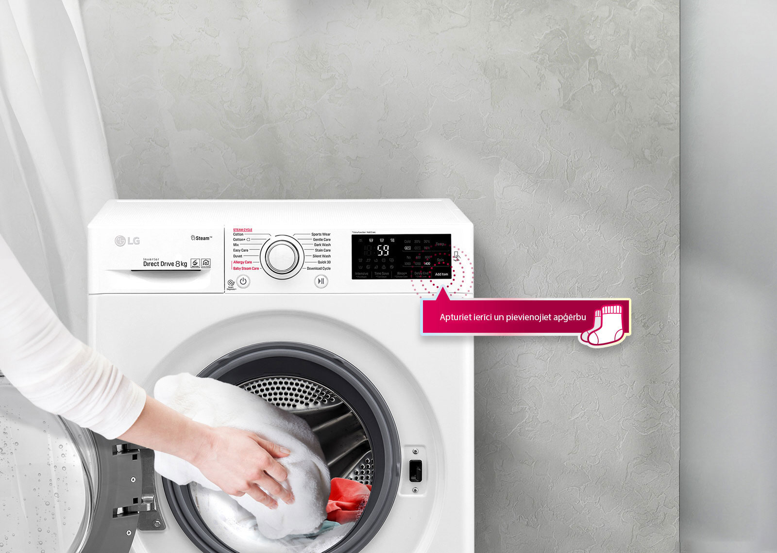 Apturiet ierīci un pievienojiet apģērbu1