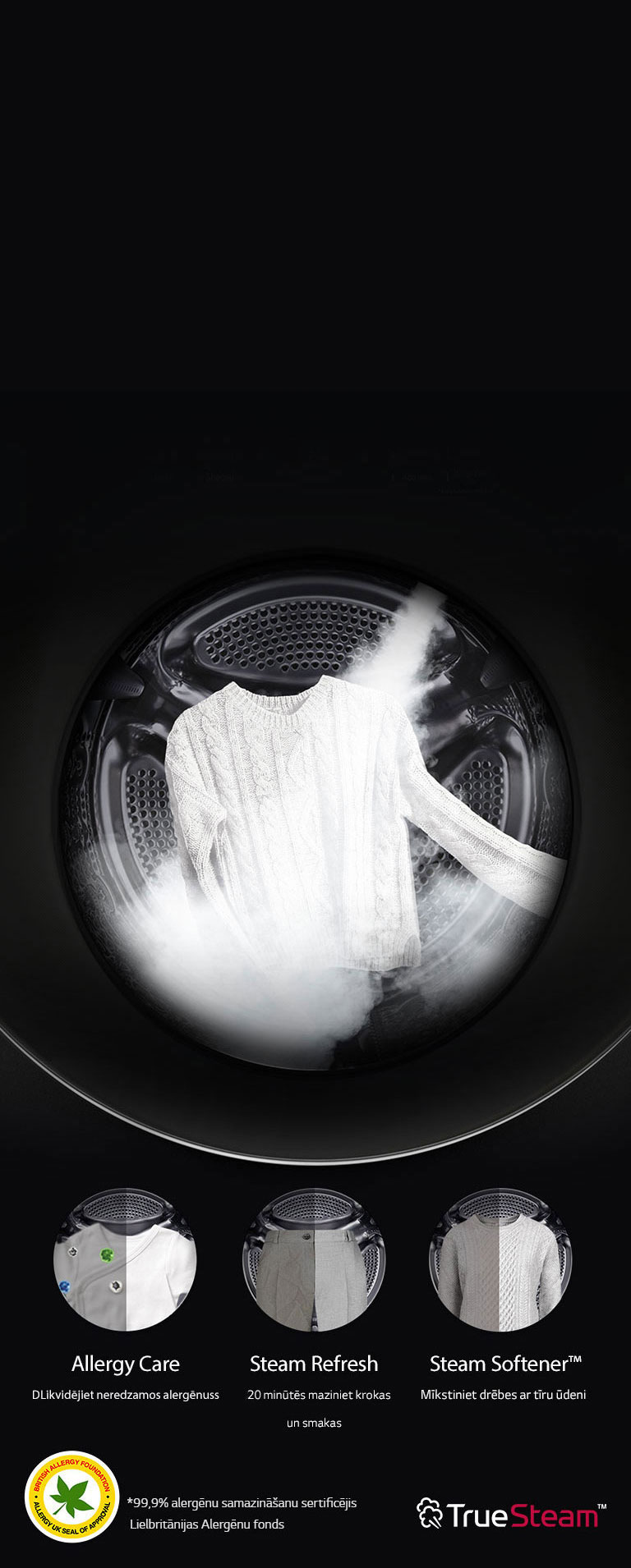 Likvidē 99,9% alergēnu<br>4