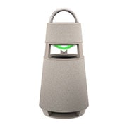 LG XBOOM 360 RP4BE Smilšu, Slīpi no priekšpuses ar ieslēgtu zaļu apgaismojumu, RP4BE, thumbnail 10