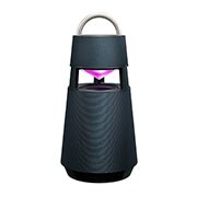 LG XBOOM 360 RP4G Zilzaļš, Slīpi no priekšpuses ar ieslēgtu violetu apgaismojumu, RP4G, thumbnail 11