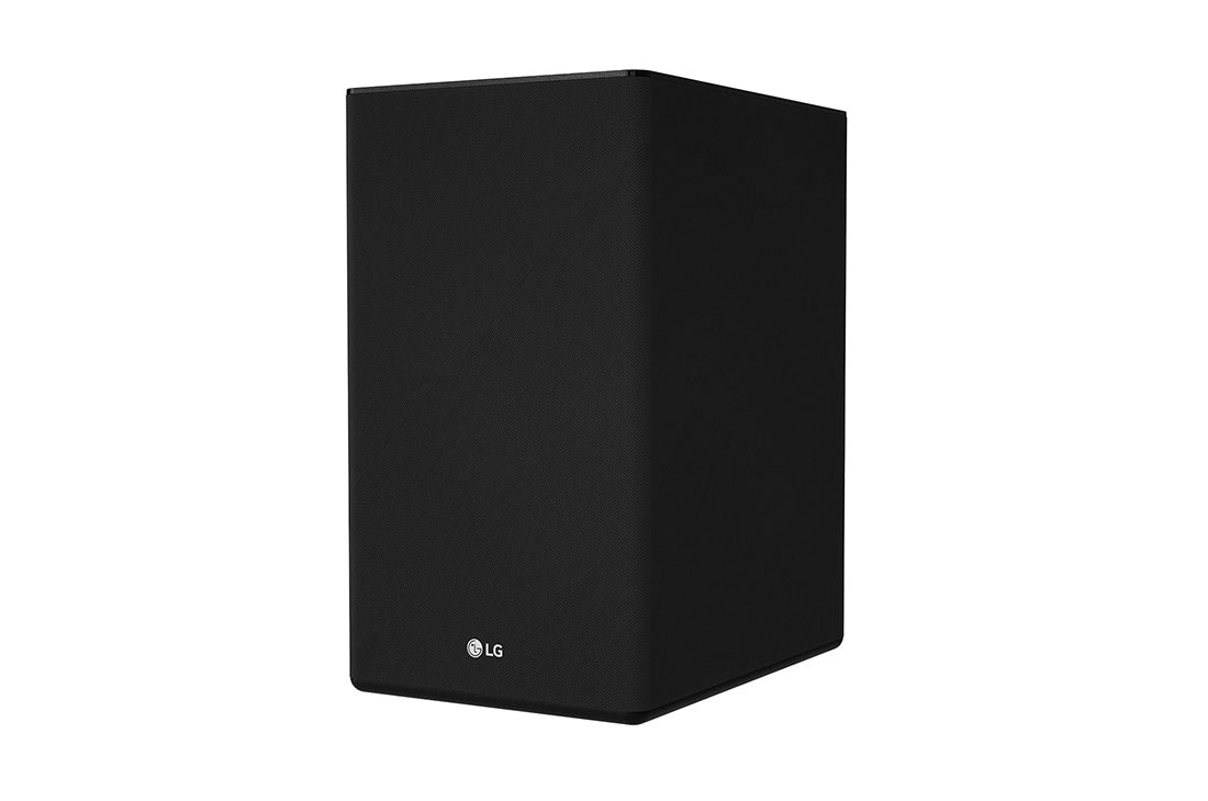 LG 5.1.2 kanālu SoundBar audio sistēma ar Dolby Atmos un 520W audio izvadi, skats uz zemo frekvenču pastiprinātāju no labās puses 30&nbsp;grādu leņķī, SN9Y, thumbnail 11