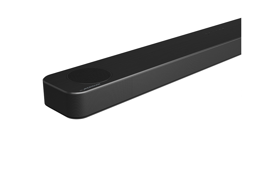 LG 3.1.2 kanālu SoundBar audio sistēma ar Dolby Atmos un 440W audio izvadi, skats uz kreiso pusi pietuvinājumā, SN8Y, thumbnail 8
