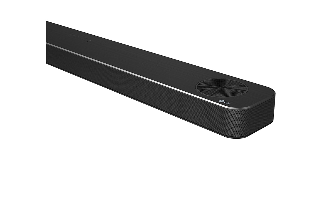 LG 3.1.2 kanālu SoundBar audio sistēma ar Dolby Atmos un 440W audio izvadi, skats uz labo pusi pietuvinājumā, SN8Y, thumbnail 9