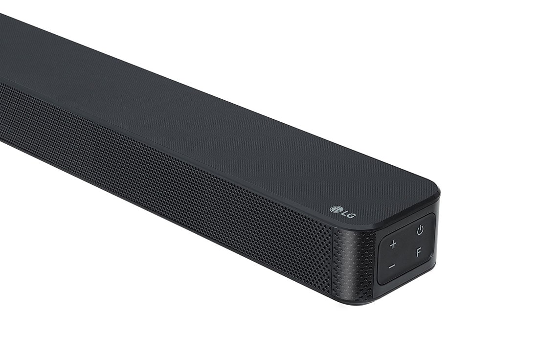 LG 2.1 kanālu SoundBar audio sistēma ar 300W audio izvadi, skats uz labo pusi pietuvinājumā, SN4, thumbnail 9