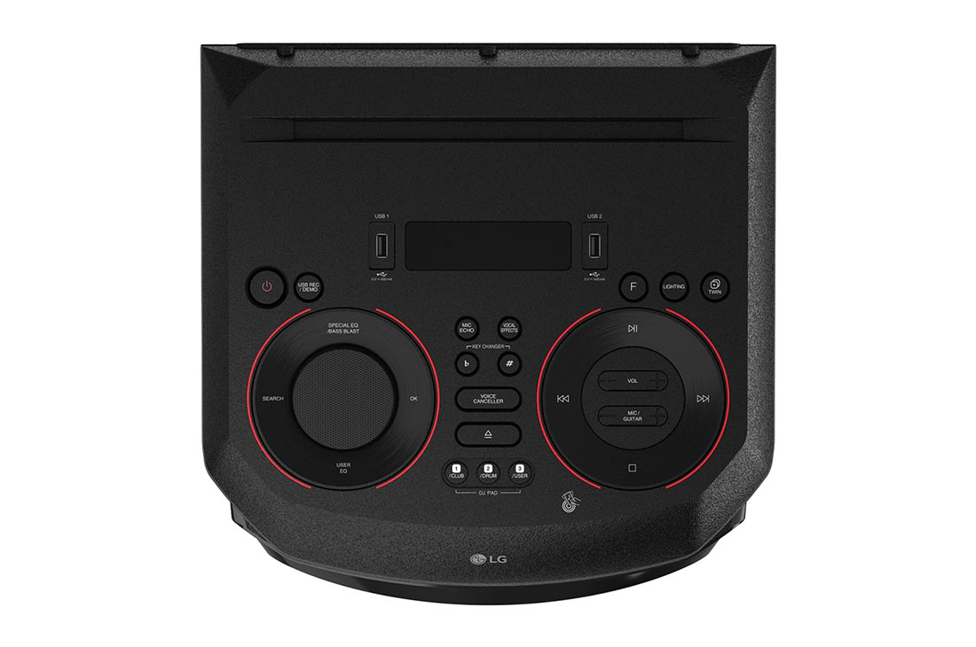 LG XBOOM ON9, Skats pietuvinājumā no augšas uz vadības pulti, ON9, thumbnail 13