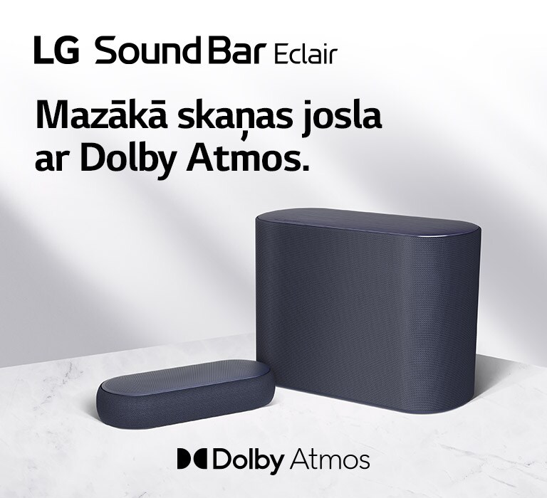 Uz marmora grīdas novietota skaņas josla un zemo frekvenču pastiprinātājs, kas ir pavērsti uz pretējām pusēm.