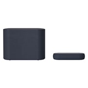 LG soundbar QP5, skats no priekšpuses ar zemo frekvenču pastiprinātāju, QP5, thumbnail 1