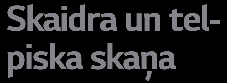 Teksts “Skaidra un telpiska skaņa”