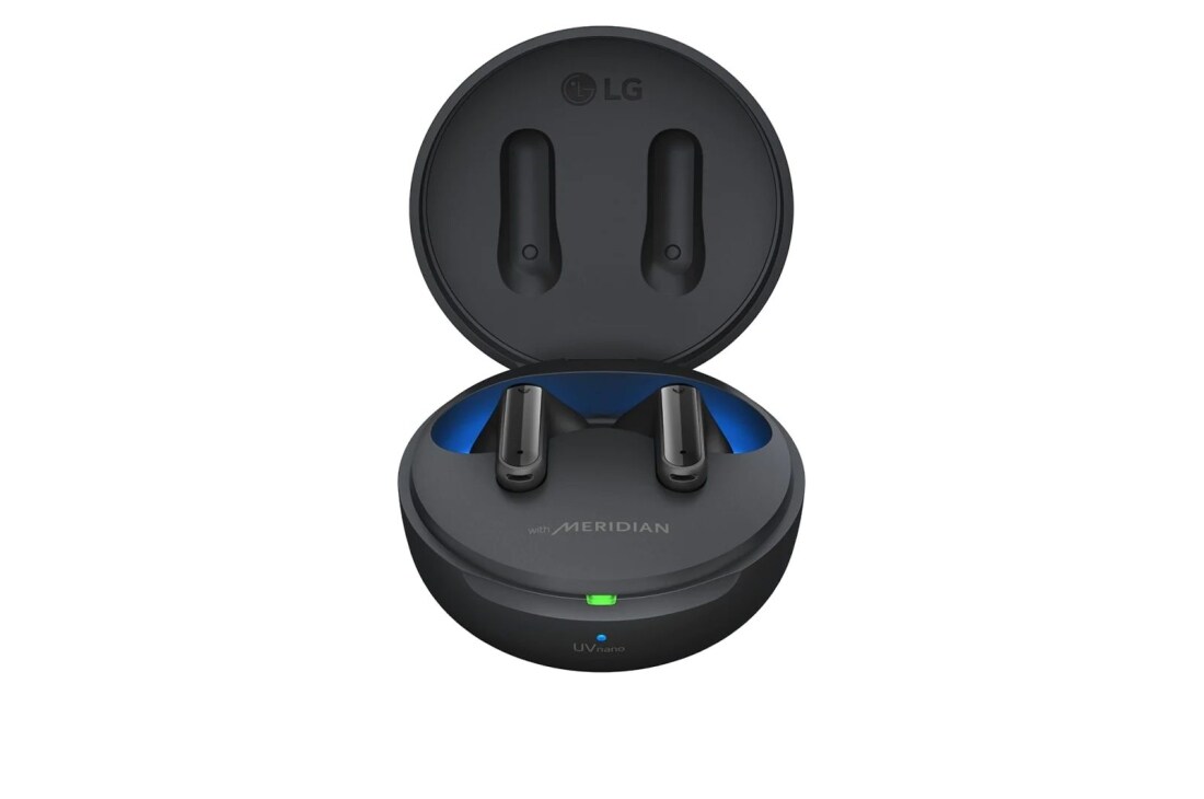 LG TONE Free DFP8, Skats no augšpuses uz atvērtu futrāli ar ieslēgtu noskaņojuma apgaismojumu., TONE-DFP8, thumbnail 3