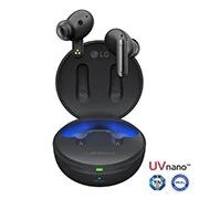 LG TONE Free DFP8, Attēlā redzamas austiņas gaisā virs atvērta futrāļa., TONE-DFP8, thumbnail 1