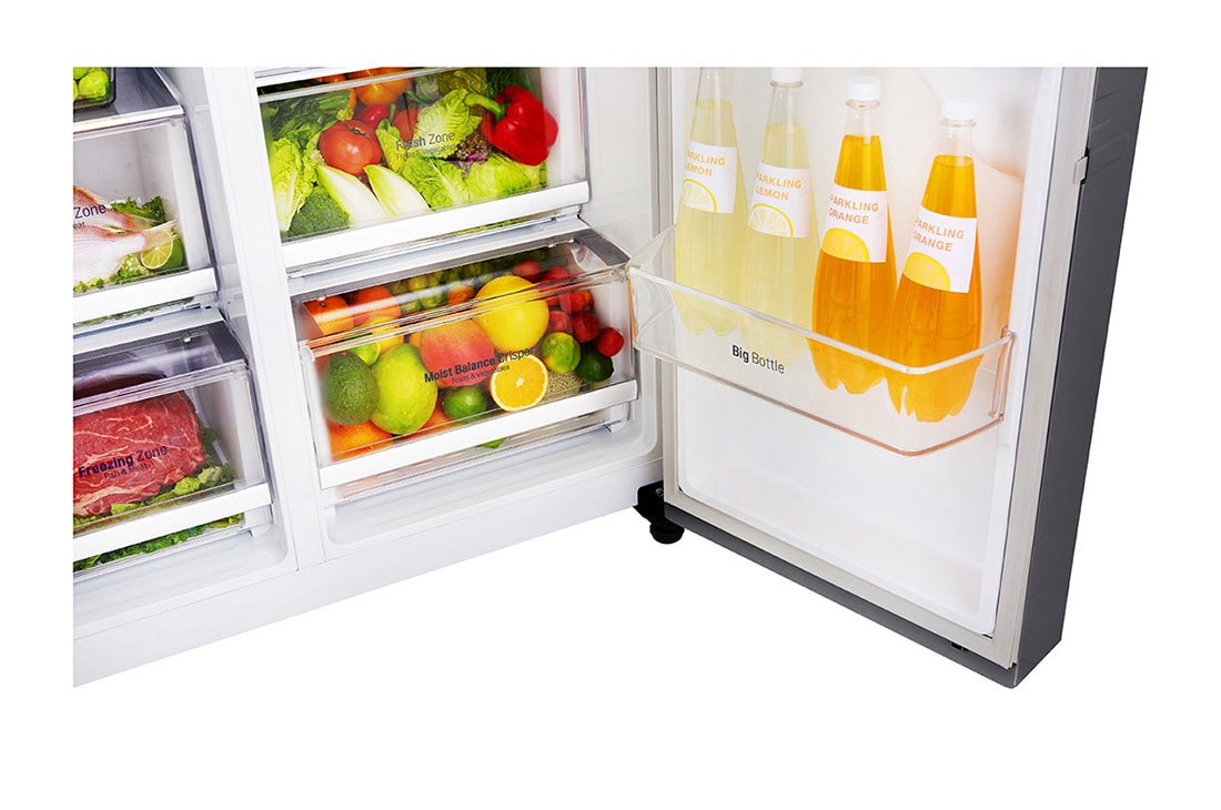 LG 642L No-Frost Side-by-Side ledusskapis, platums 91,2cm, augstums 179cm , GSB760PZXZ, thumbnail 3