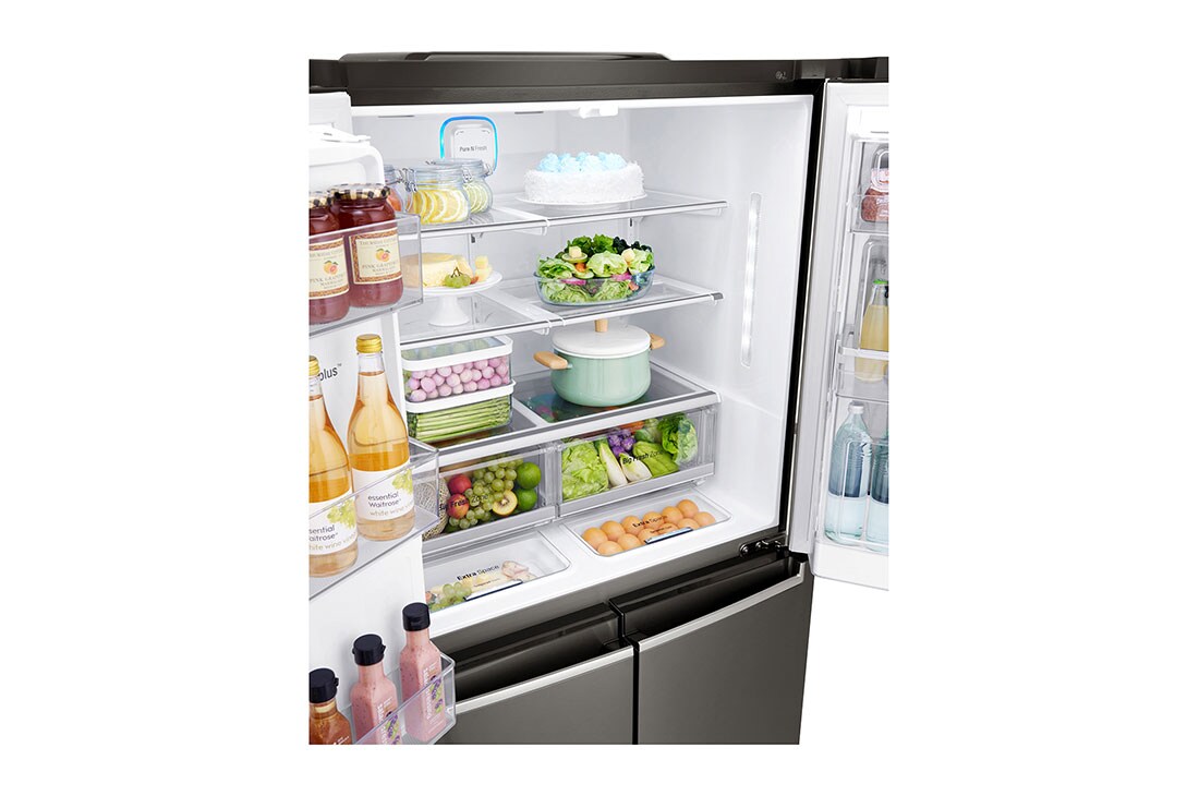 LG 571L No-Frost Multi Door InstaView Door-in-Door™ ledusskapis, platums 91,2cm, augstums 179,7cm , GMX936SBHV, thumbnail 9