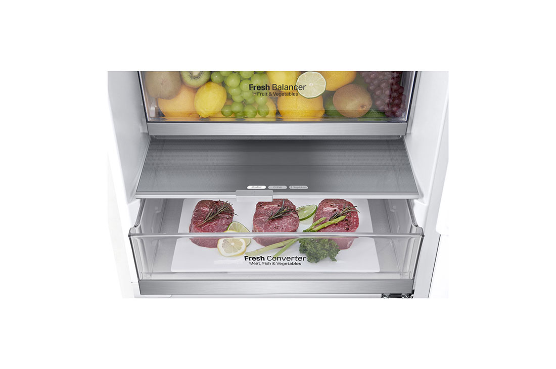 LG Ledusskapis | 2.03m | 384L | Balts | E klase | DoorCooling | Total No Frost | GBB72SWDMN, E klases ledusskapis, GBB72SWDMN, thumbnail 7