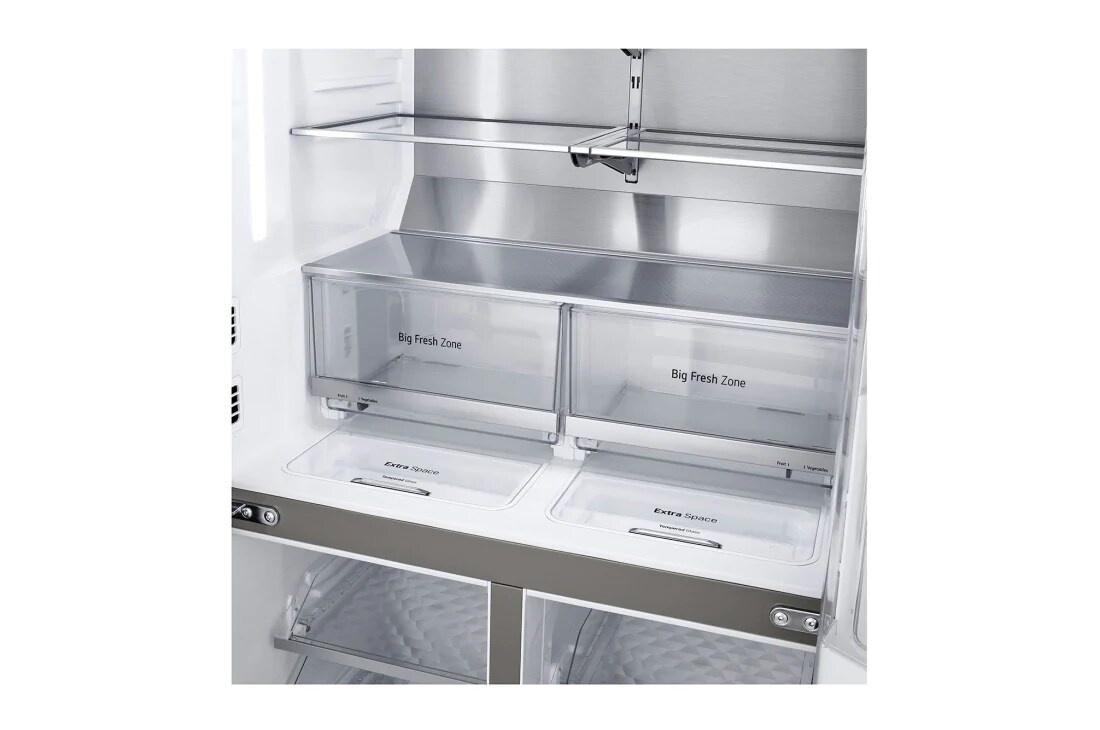 LG Side by side ledusskapis |InstaView Door-in-Door | 638L | augstums 1.79m | platums 91.3 cm | Melns |F klase| WiFi | DoorCooling | Total No Frost | GMX945MC9F, GMX945MC9F, GMX945MC9F, thumbnail 7