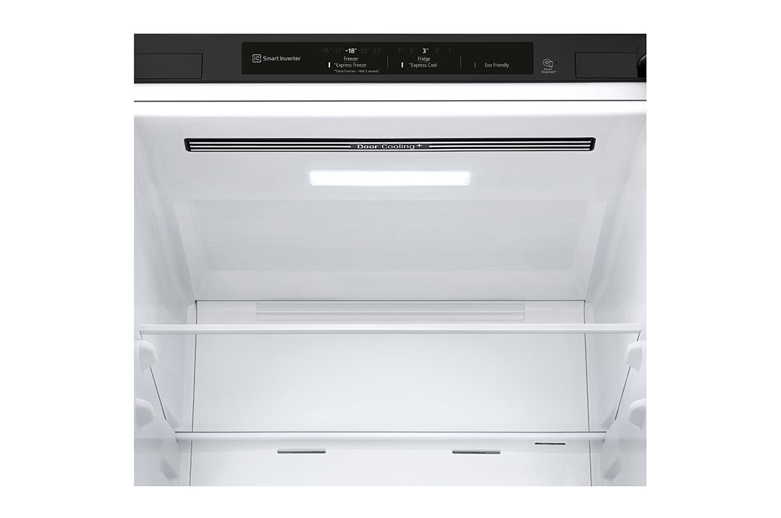 LG Ledusskapis | 2.03m | 384L | Melns | E klase | DoorCooling | Total No Frost | GBB62MCJMN, A++ klases ledusskapis, GBB62MCJMN, thumbnail 6