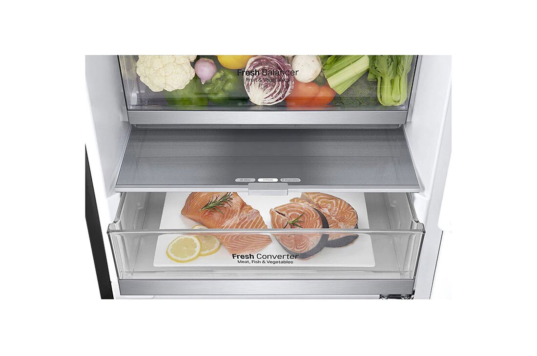 LG Ledusskapis | 2.03m | 384L | Melns | C klase | DoorCooling | Total No Frost | GBB92MCACP, GBB92MCACP, GBB92MCACP, thumbnail 6