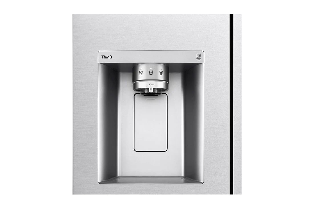 LG Side by side ledusskapis | 635L | augstums 1.79m | platums 91.3cm | Pelēks |E klase| WiFi | DoorCooling | Total No Frost | GSJV91BSAE, priekšējais labais skats uz pārtiku, GSJV91BSAE, thumbnail 10