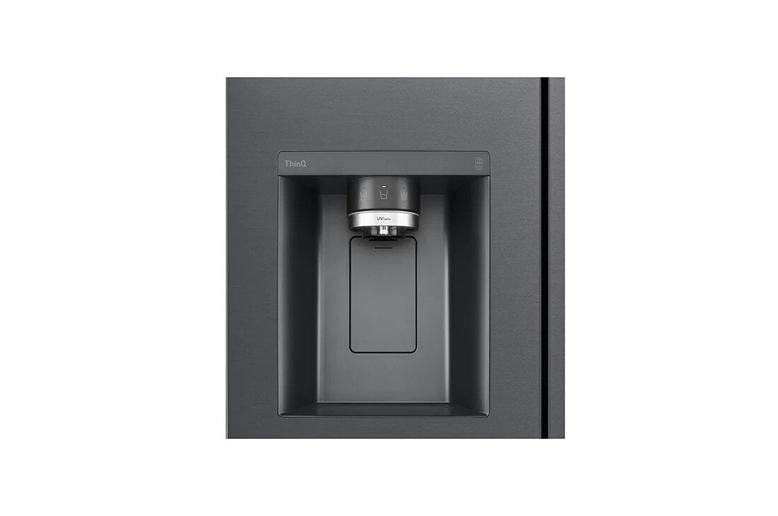 LG Side by side ledusskapis | 635L | augstums 1.79m | platums 91.3 cm | Melns |E klase| WiFi | DoorCooling | Total No Frost | GSJV91MCAE, skats uz atvilktni, GSJV91MCAE, thumbnail 4