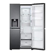 LG Side by side ledusskapis | 635L | augstums 1.79m | platums 91.3 cm | Melns |E klase| WiFi | DoorCooling | Total No Frost | GSJV91MCAE, priekšējais labais skats, GSJV91MCAE, thumbnail 11