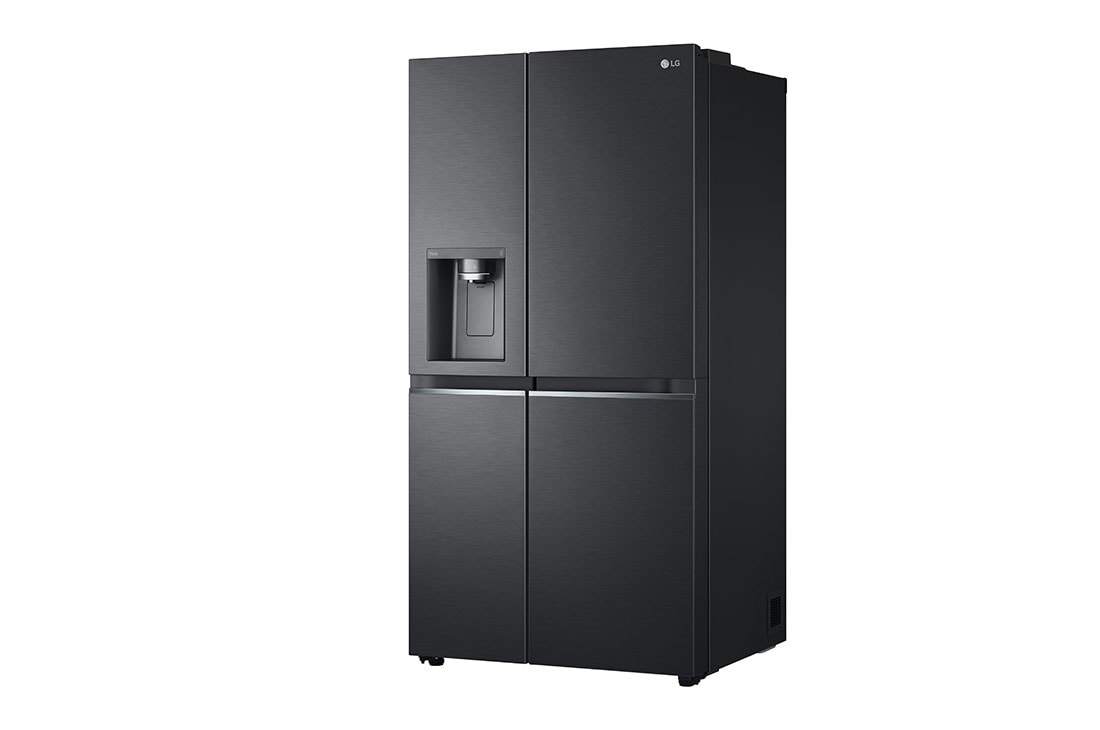 LG Side-by-Side ledusskapis | augstums 1.79m |  platums 91.3cm | 635L | Melns | E klase | DoorCooling+™ | FRESHBalancer™ , skats no labās puses, GSLV71MCLE, thumbnail 11