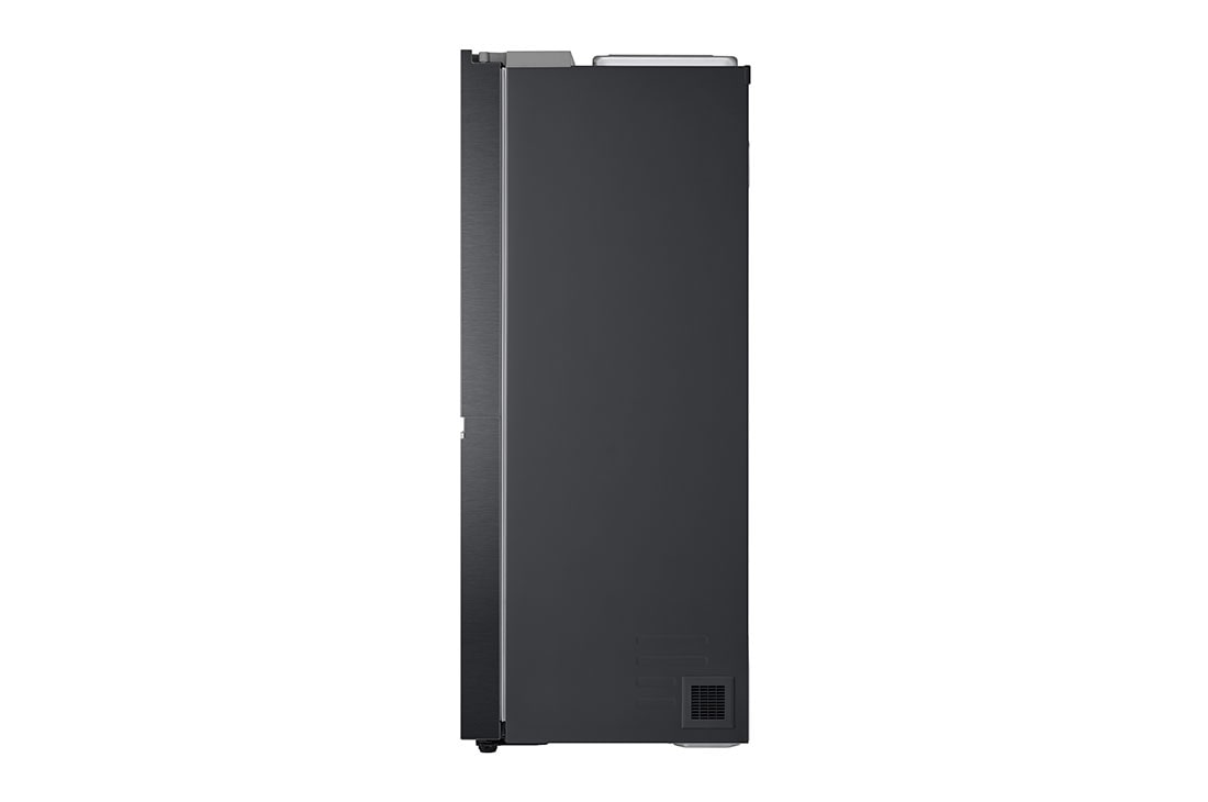 LG Side-by-Side ledusskapis | augstums 1.79m |  platums 91.3cm | 635L | Melns | E klase | DoorCooling+™ | FRESHBalancer™ , skats no kreisās puses, GSLV71MCLE, thumbnail 12