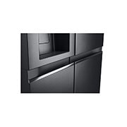 LG Side-by-Side ledusskapis | augstums 1.79m |  platums 91.3cm | 635L | Melns | E klase | DoorCooling+™ | FRESHBalancer™ , slēptās pogas skats, GSLV71MCLE, thumbnail 3