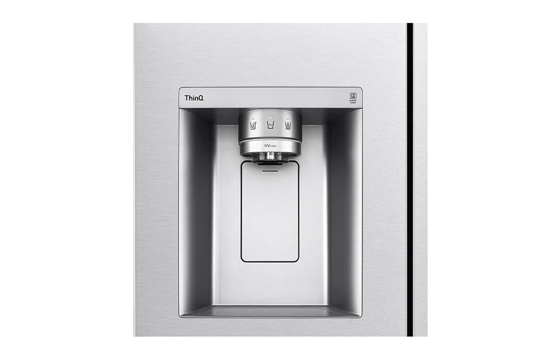 LG Side by side ledusskapis | 635L | augstums 1.79m | platums 91.3 cm | Pelēks |E klase| WiFi | DoorCooling | Total No Frost | GSJV90BSAE, skats uz i-micom, GSJV90BSAE, thumbnail 7