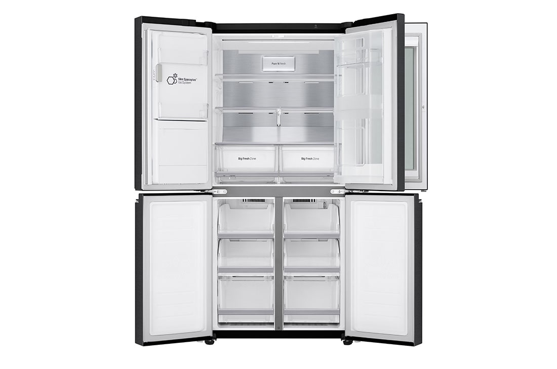 LG Side by side ledusskapis |InstaView Door-in-Door | 570L | augstums 1.79m | platums 83.5cm | Melns |F klase| WiFi | DoorCooling | Total No Frost | GMX844MC6F, GMX844MC6F, GMX844MC6F, thumbnail 4