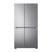 LG Side by side ledusskapis | 655L | augstums 1.79m | platums 91.3cm | Pelēks |F klase| WiFi | DoorCooling | Total No Frost | GSBV70PZTM, Skats no priekÅ¡puses, GSBV70PZTM, thumbnail 1