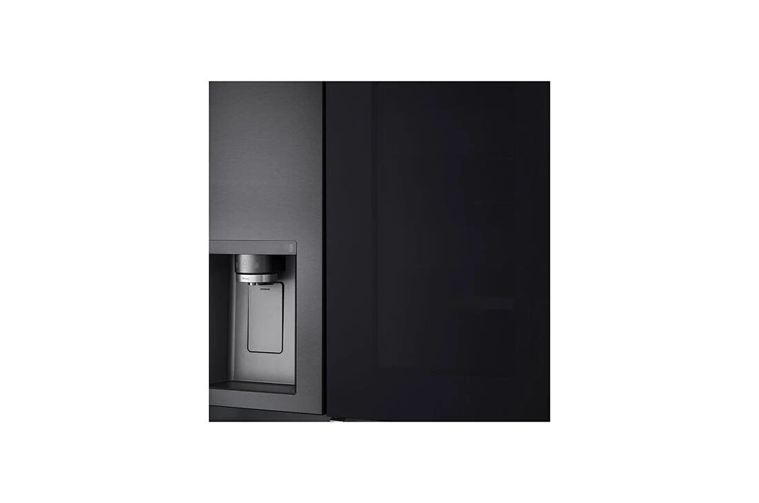 LG Side by side ledusskapis | 635L | augstums 1.79m | platums 91.3cm | Melns |E klase| WiFi | DoorCooling | Total No Frost | GSXV91MCAE, skats uz ledus veidotāju, GSXV91MCAE, thumbnail 8